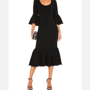 Cinq a Sept Black Vanessa Midi Dress